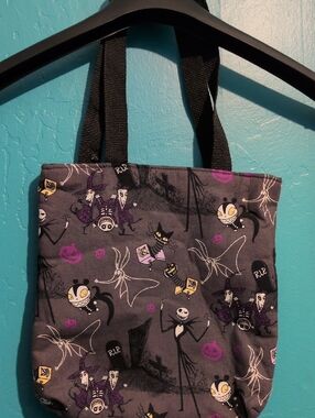 Nightmare Before Christmas Character Tote Bag - Gray & Purple